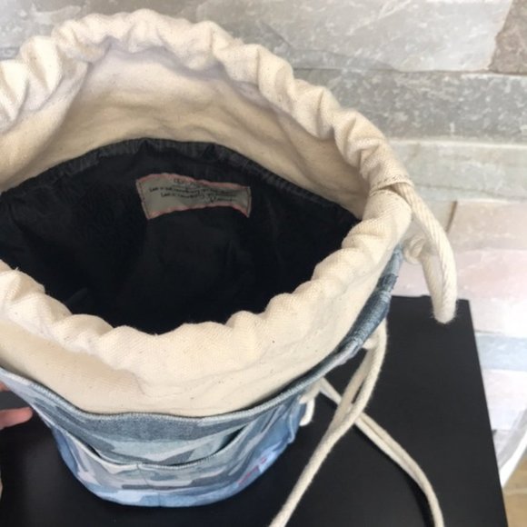 Peace Love World Drawstring Bucket Bag - Picture 7 of 9